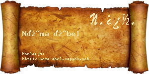 Néma Ábel névjegykártya