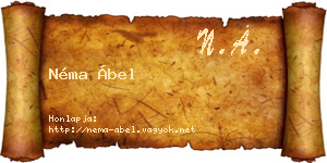 Néma Ábel névjegykártya